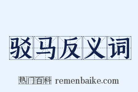 驳马反义词是什么意思的图片